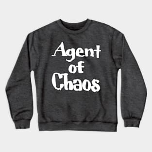 Agent of Chaos - White - Back Crewneck Sweatshirt